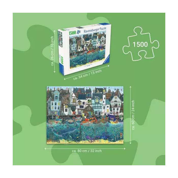 Ravensburger puzzle port des merveilles - un port fantastique animé - 1500 pcs.