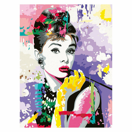 Ensemble de peinture par numéros Ravensburger - Art sur toile Audrey Hepburn.