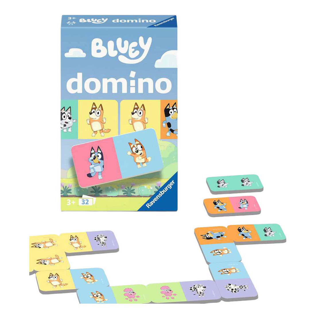 Ravensburger jeu bluey domino poche | 2 pièces