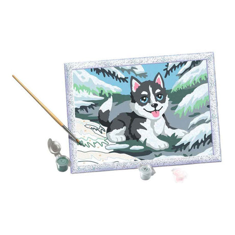Ravensburger – creart : husky effronté – peinture par numéros