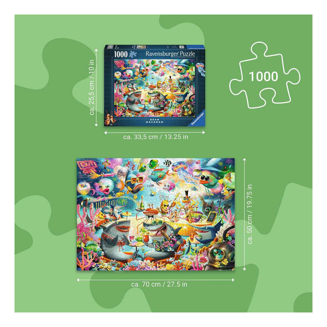 Ravensburger – salon océan – puzzle – 1000 pièces