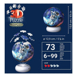 Ravensburger – astronautes – veilleuse boule puzzle 3D – 73 pièces