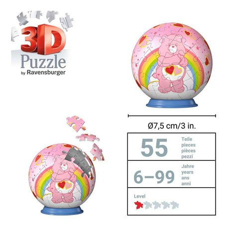 Ravensburger – bisounours : ours qui aime beaucoup – boule de puzzle 3D – 55 pièces