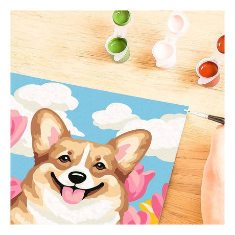 Ravensburger – creart : corgi floral – peinture par numéros