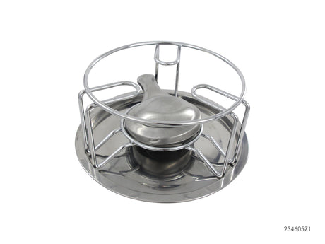 Table chauffante Svenska Living chromée avec brûleur