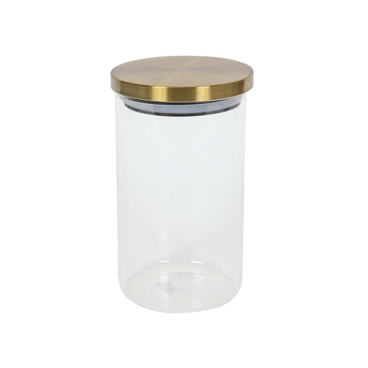 Pot de conservation en verre avec couvercle doré 900ml