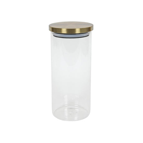 Pot de conservation en verre avec couvercle doré ø9,5x22cm 1200ml