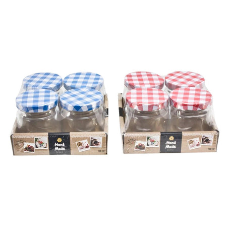 Ustensiles de cuisine pot à confiture pot de conservation 100ml 5,5x6,5 cm paquet de 4 pièces