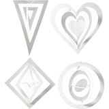 Creativ company Ornements 3D, h : 18+22+24 cm, l : 15+18+22 cm, 230 g, blanc, 16 pièces 1 boîte