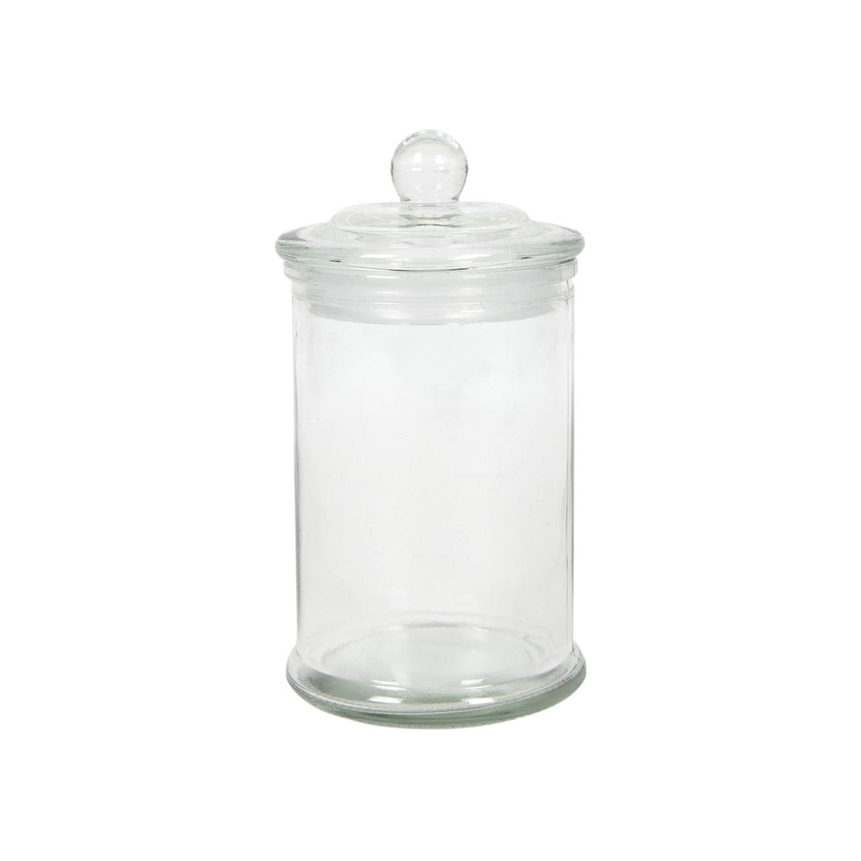 Voorraadpot glas knop ø8x14,5cm
