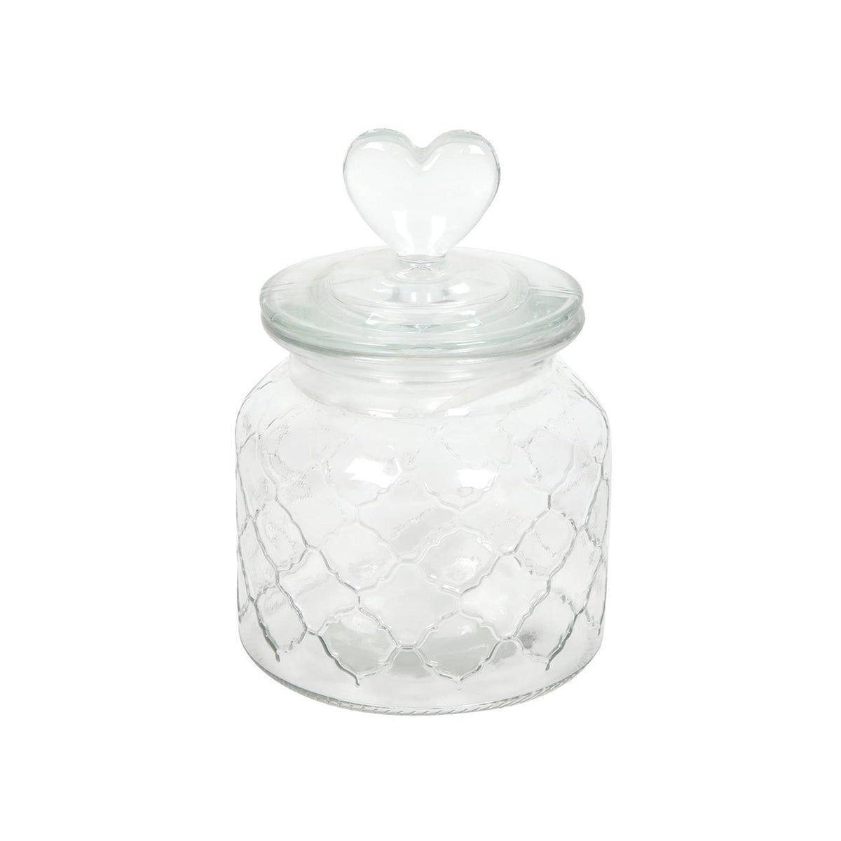 Pot de conservation verre coeur 10,5x17cm