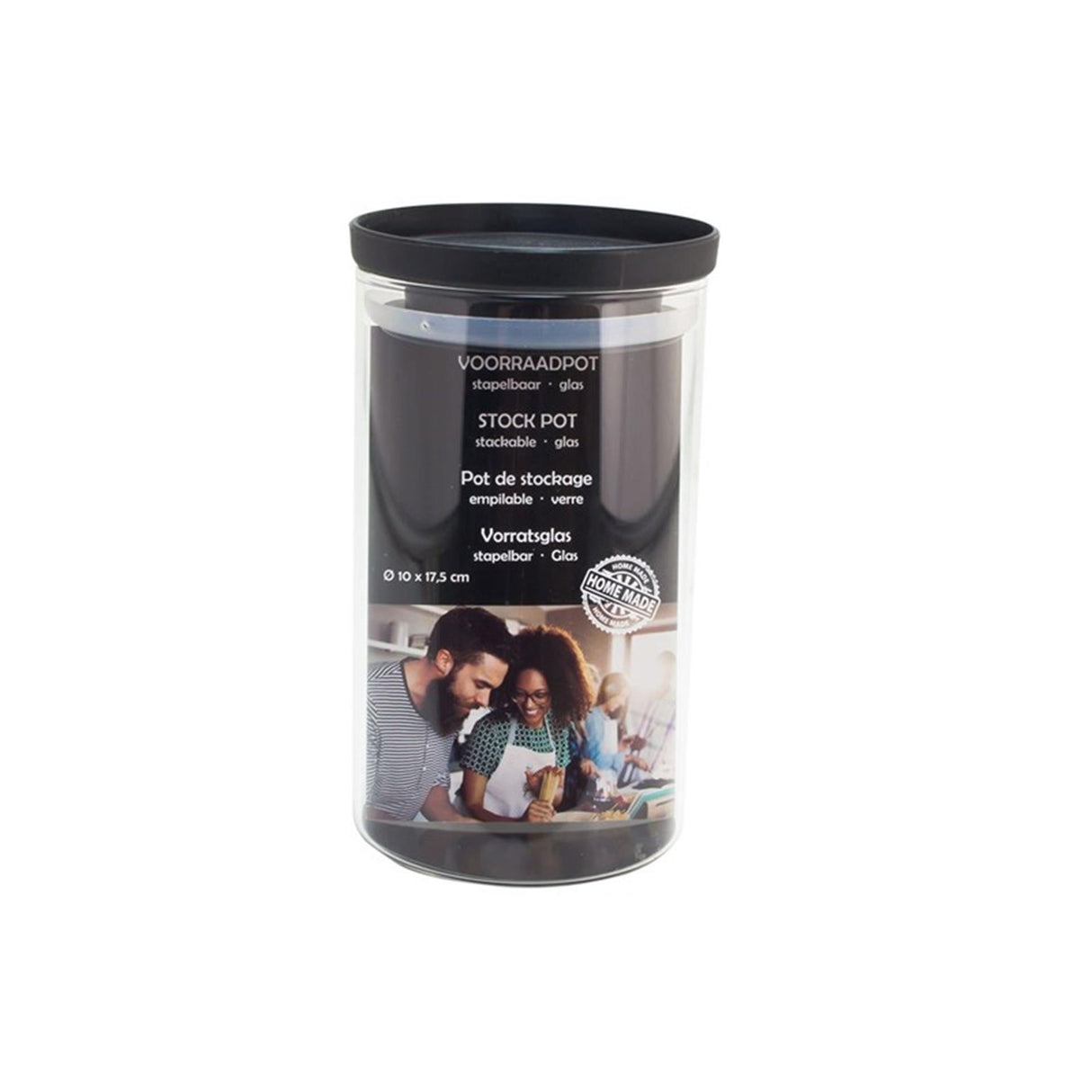 Pot de rangement pour ustensiles de cuisine empilable ø10x17,5cm