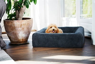 Housse polaire pour lit Bia panier pour chien gris