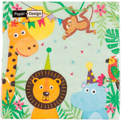Creativ company serviettes, fêtards, dim. 33x33 cm, 20 pièces, 1 boîte