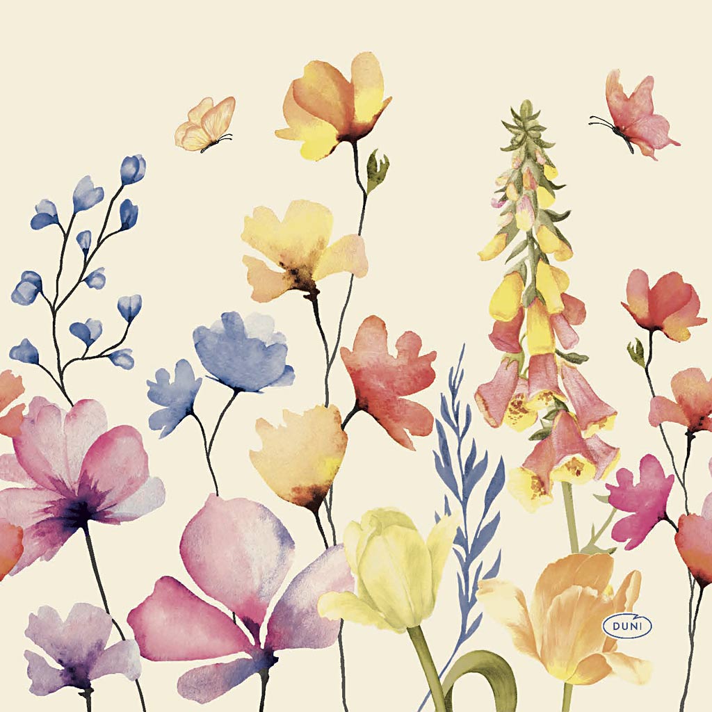 Serviettes Creativ company, petites fleurs, dim. 33x33 cm, 20 pièces 1 boîte