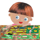 Headu jigsaw puzzle farm with reusable stickers