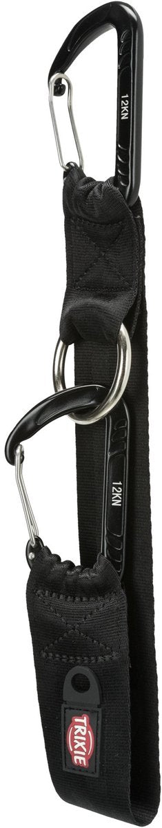 Passant de ceinture de voiture universel Trixie avec mousqueton noir