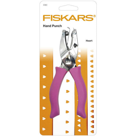 Creativ company fiskars poinçon à main, cœur, taille de trou 5 mm, 1 pièce