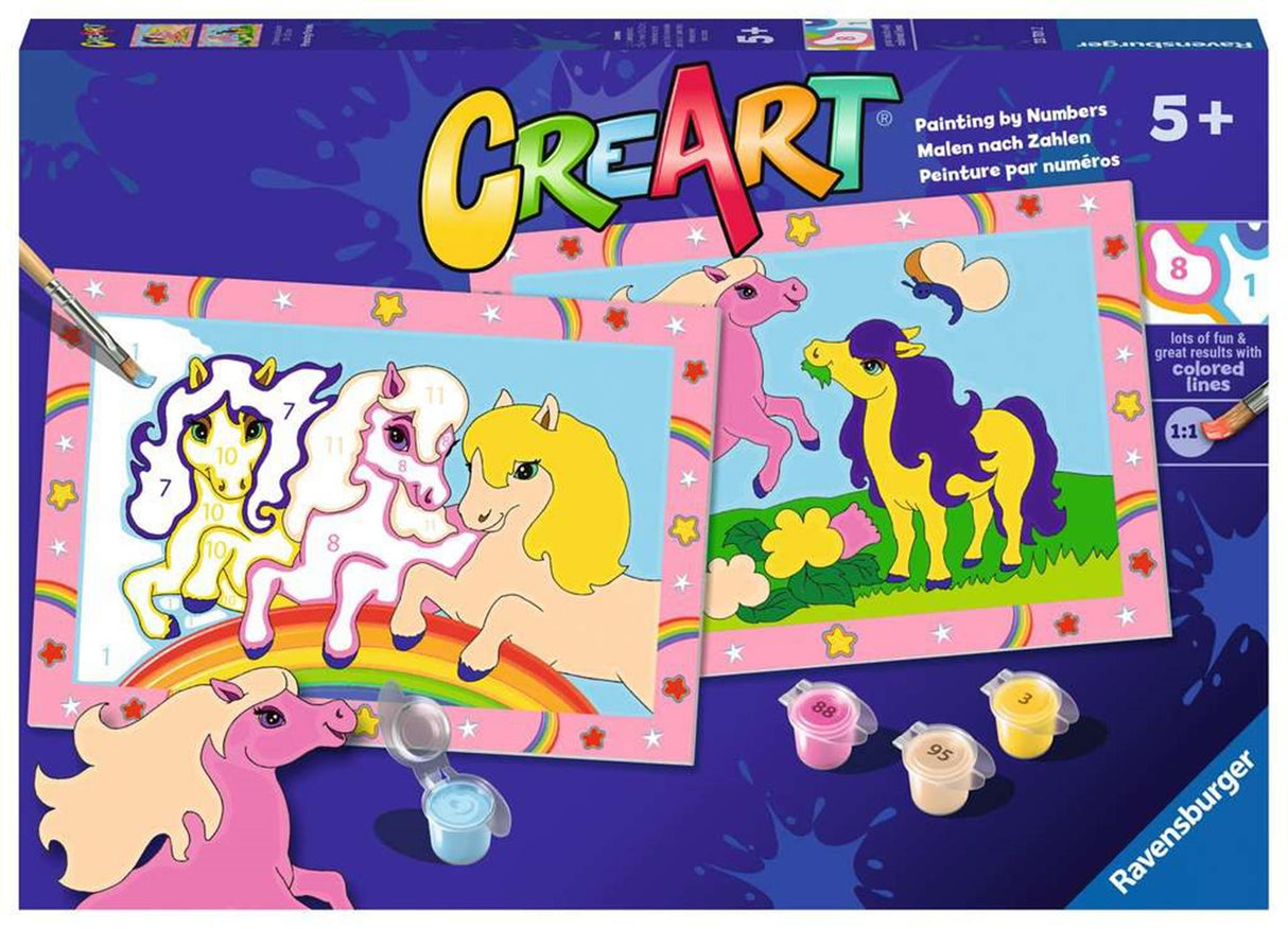 Ravensburger Creart Painting au numéro - Jumping Poneys