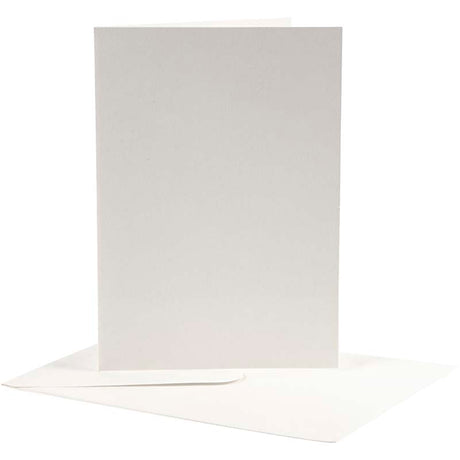 Cartes et enveloppes d'entreprise Creativ, format carte 12,5x17,5 cm, format enveloppe 14x19 cm, blanc cassé, 10 jeux 1 boîte