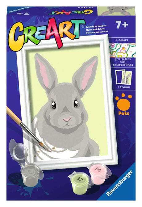 Ravensburger Creart Painting by Number - Gray Rabbit