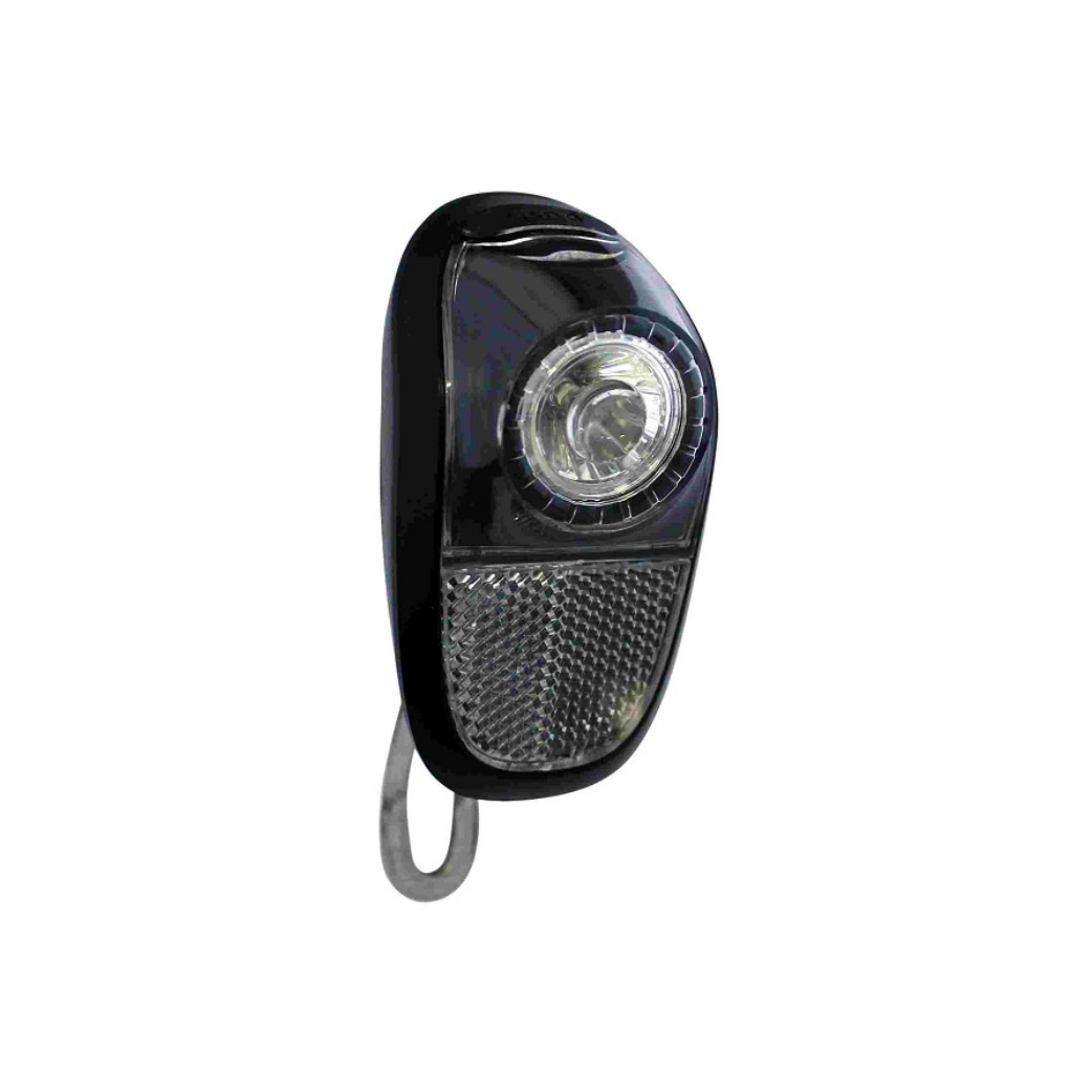 Union LED Headlight mobile fumée noire. incl. batteries (emballage d'atelier)