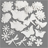 Creativ company formes découpées, dim. 4,5-12 cm, 240 g, blanc, 362 pièces 1 boîte