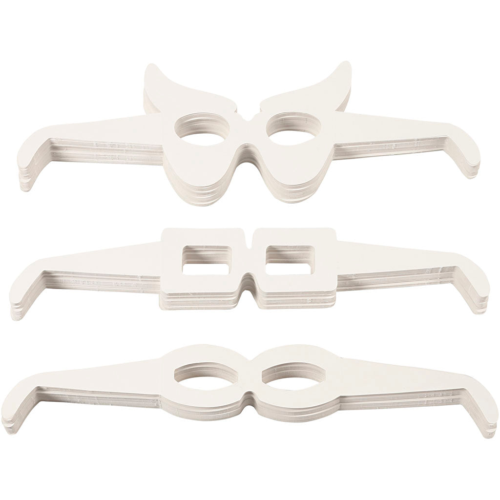 Verres Creativ company, h : 4,5-10 cm, l : 32 cm, blanc, 160 pièces 1 boîte