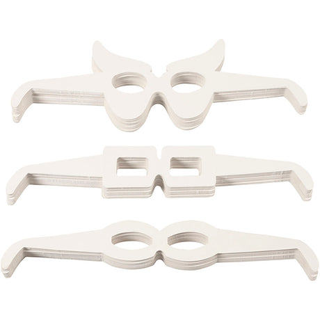 Verres Creativ company, h : 4,5-10 cm, l : 32 cm, blanc, 160 pièces 1 boîte