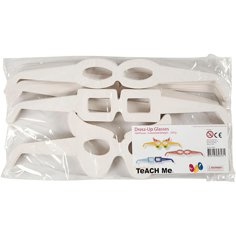 Verres Creativ company, h : 4,5-10 cm, l : 32 cm, blanc, 160 pièces 1 boîte