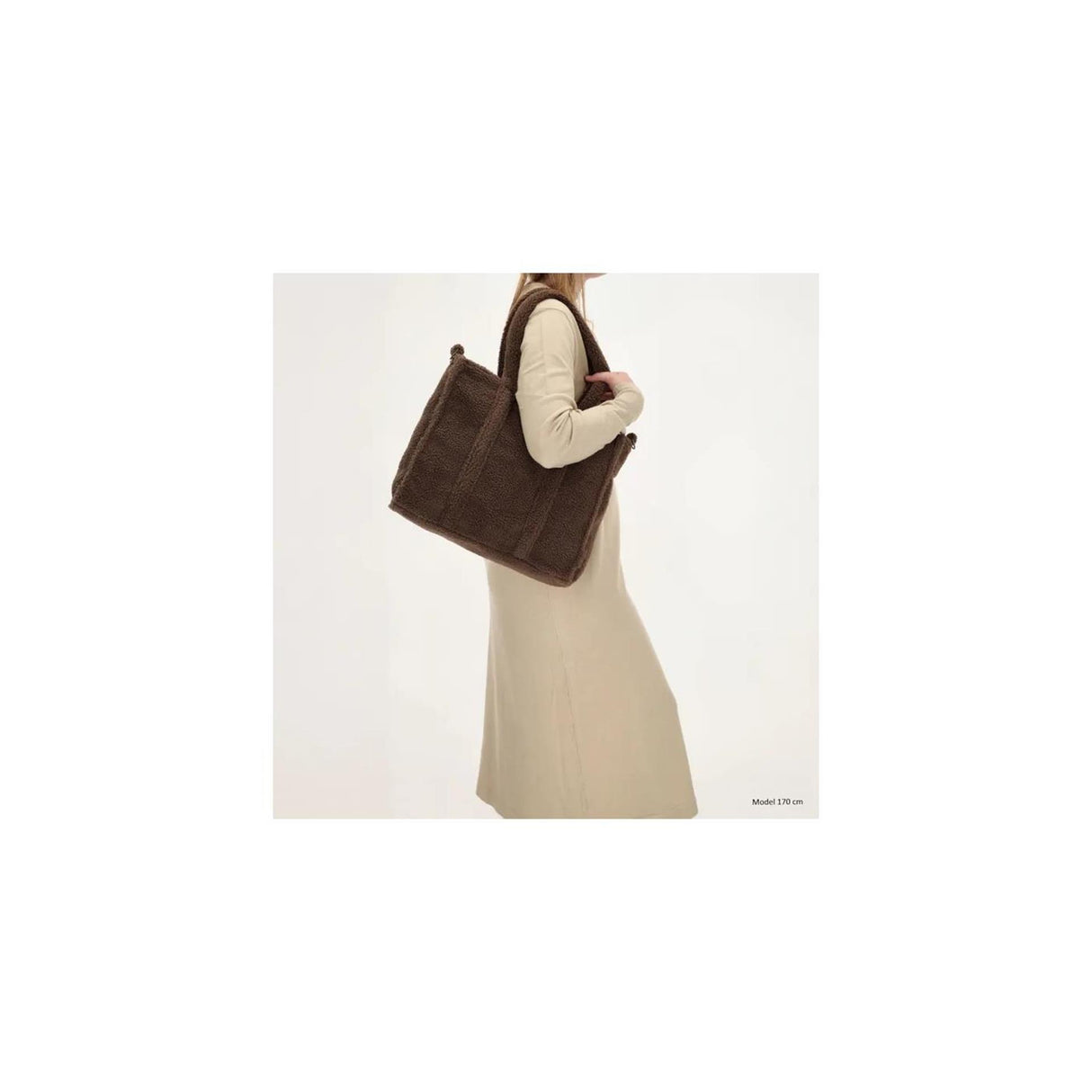 Beagles sac à bandoulière en peluche 37x31cm marron