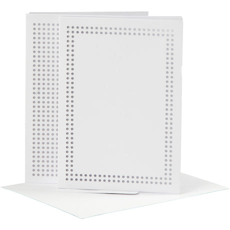 Cartes d'entreprise Creativ pour broder blanc, ensemble de 6