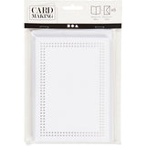 Cartes d'entreprise Creativ pour broder blanc, ensemble de 6