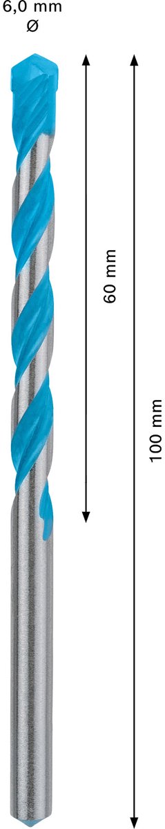 Bosch 2608900611 perceuse universelle expert cyl-9 multiconstruction - 6x60x100mm