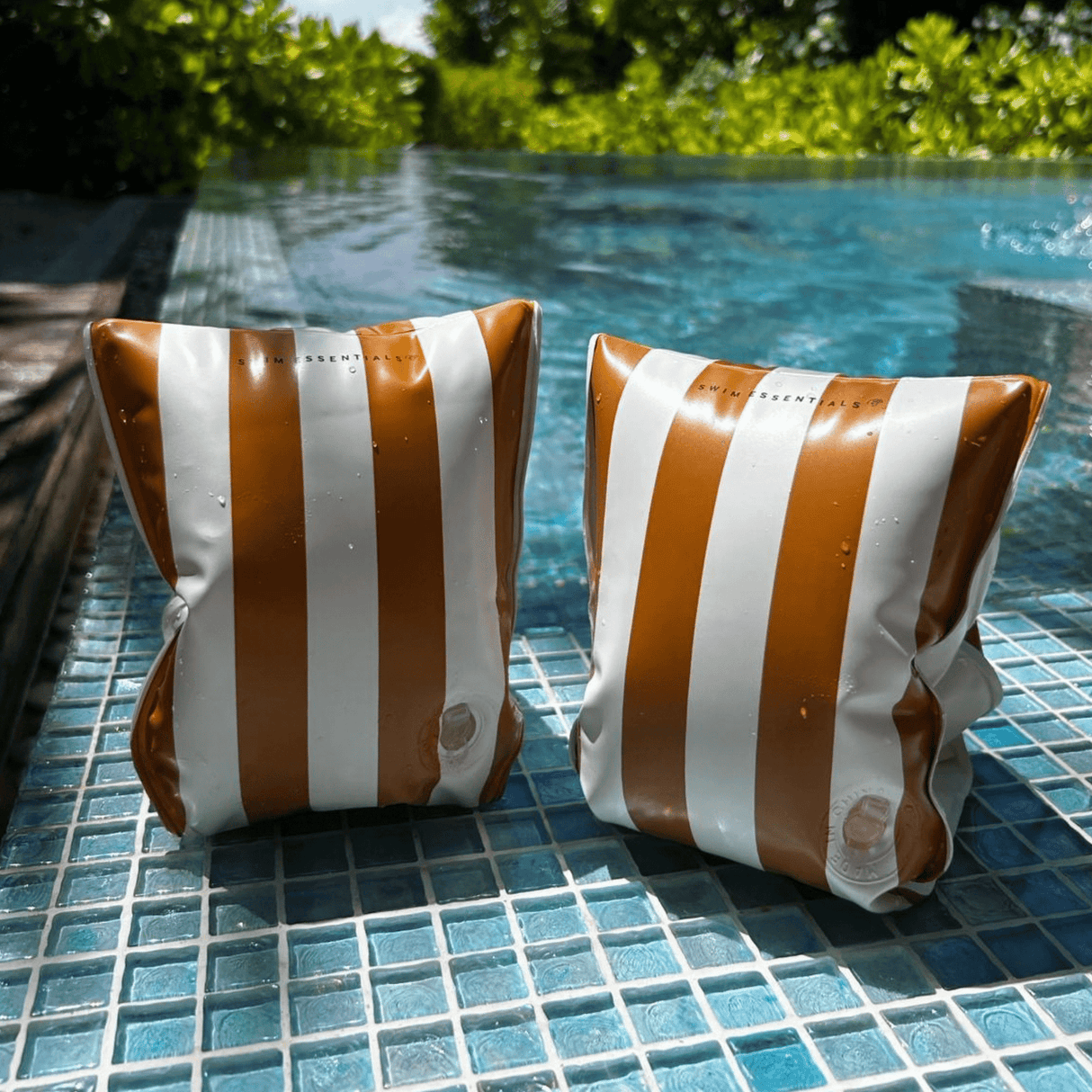 Flux | brassards de natation marron blanc 0-2 ans