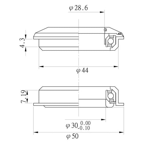 NECO Ball Head Set 1.1 8. Semi-intergrate Stalle Head Set ZS44 28,6 ZS44 30. A-Head.