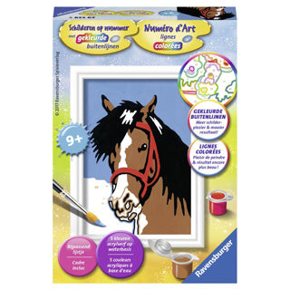 Ravensburger peinture par numéro look cheval - paquet de loisirs