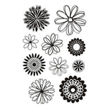 Creativ Company Silicone Stamps Fleurs, 1 feuille