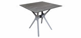 Table de jardin Sens jaspe 80x80cm gris foncé
