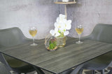 Table de jardin Sens jaspe 80x80cm gris foncé