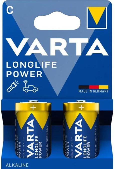 Varta batterie longue durée de vie - haute puissance énergétique bébé longue durée 2-pack blister c