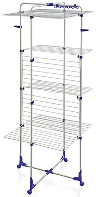 Tour de séchage Leifheit classic 450 - Ressort de séchage de 45 m - avec roues - incl. supports pour cintres