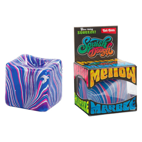 Toi-toys squishdough knijpkubus marmer - 8cm 160gr