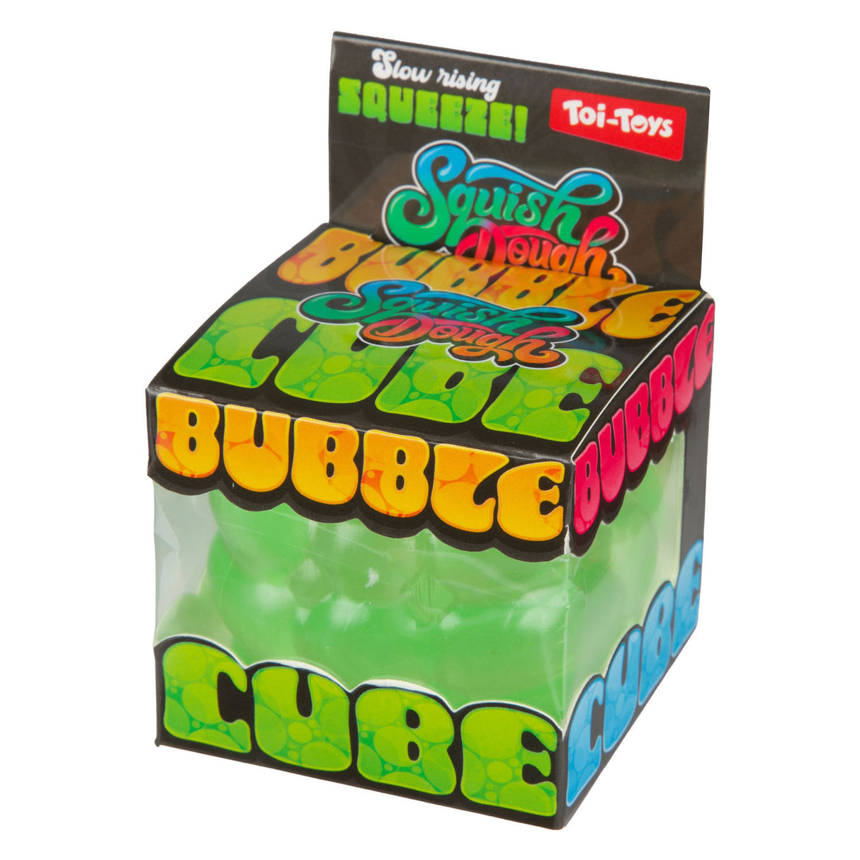 Toi-toys squishdough knijpkubus bubbel - 5,5cm 200gr
