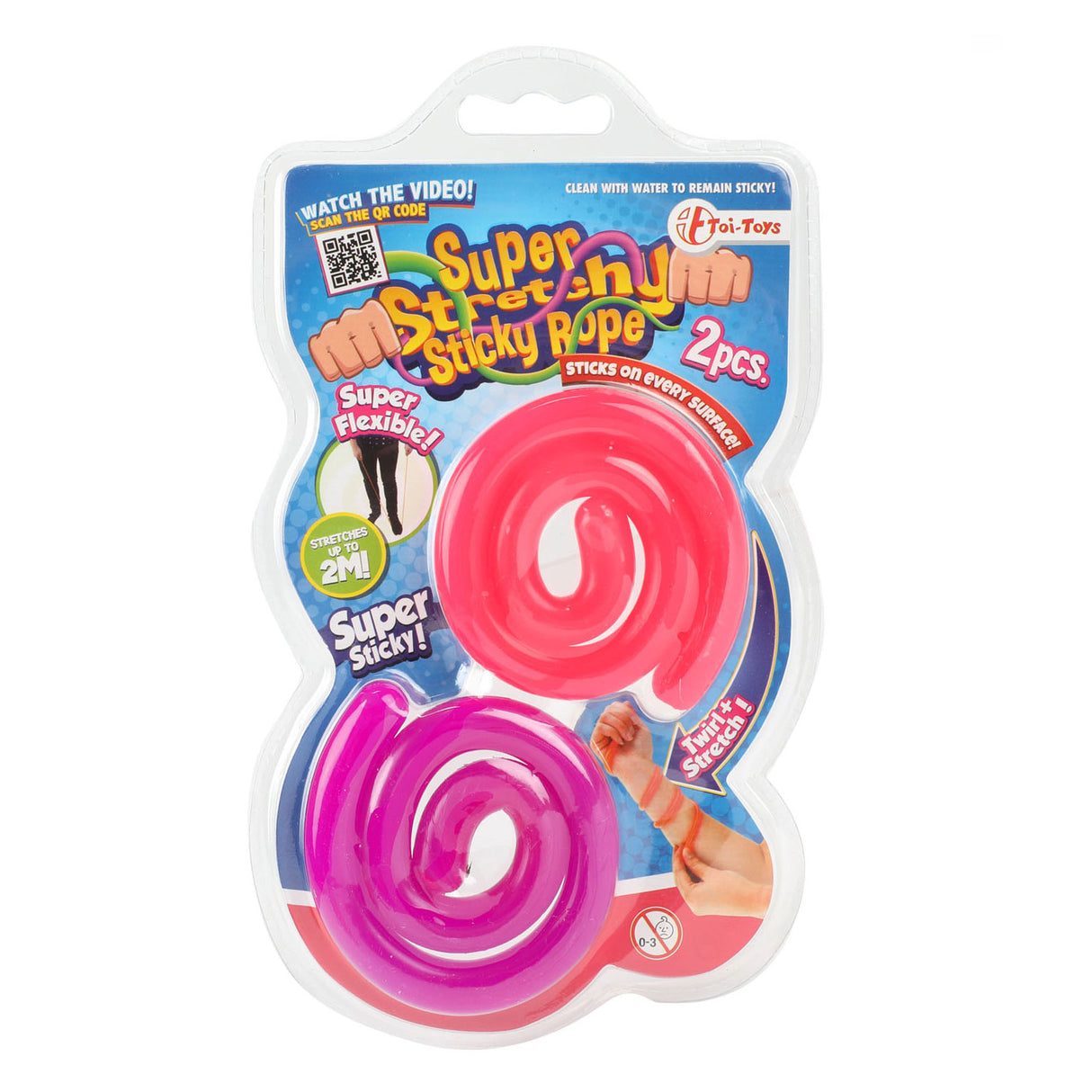 Toi-Toys Sticky Stretch Ropes, 2st.