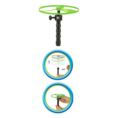 Toi-toys disques volants air 12 cm vert rouge 3 pièces