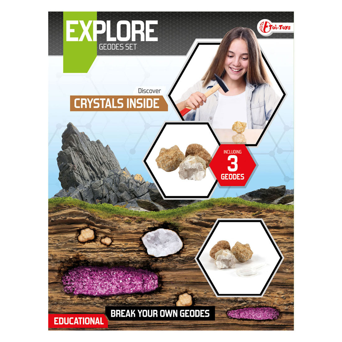 Explore geodes break