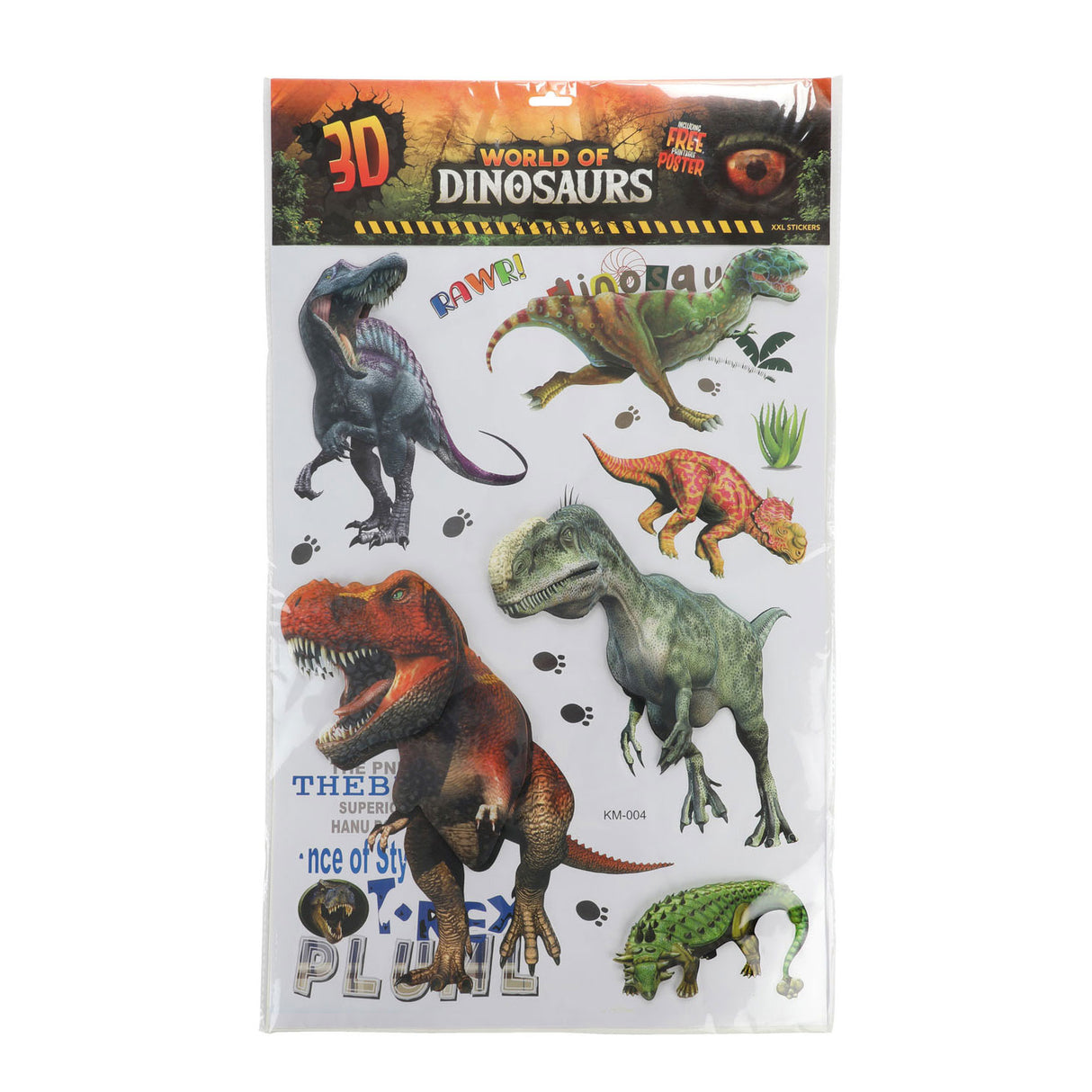 Toi-Toys Wall Deco-klistremerker Dinosaurus