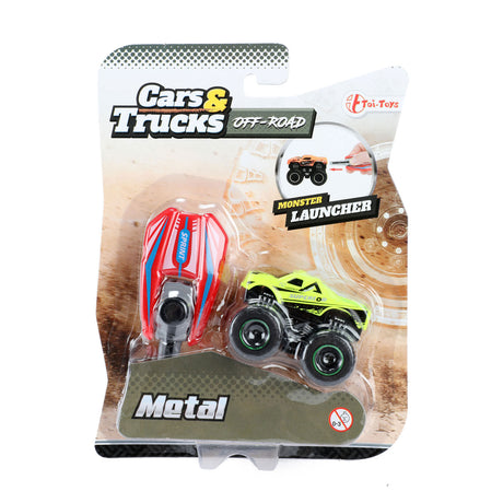 Les camions de voitures TOI-TOYS sauvent un mini-camion monstre