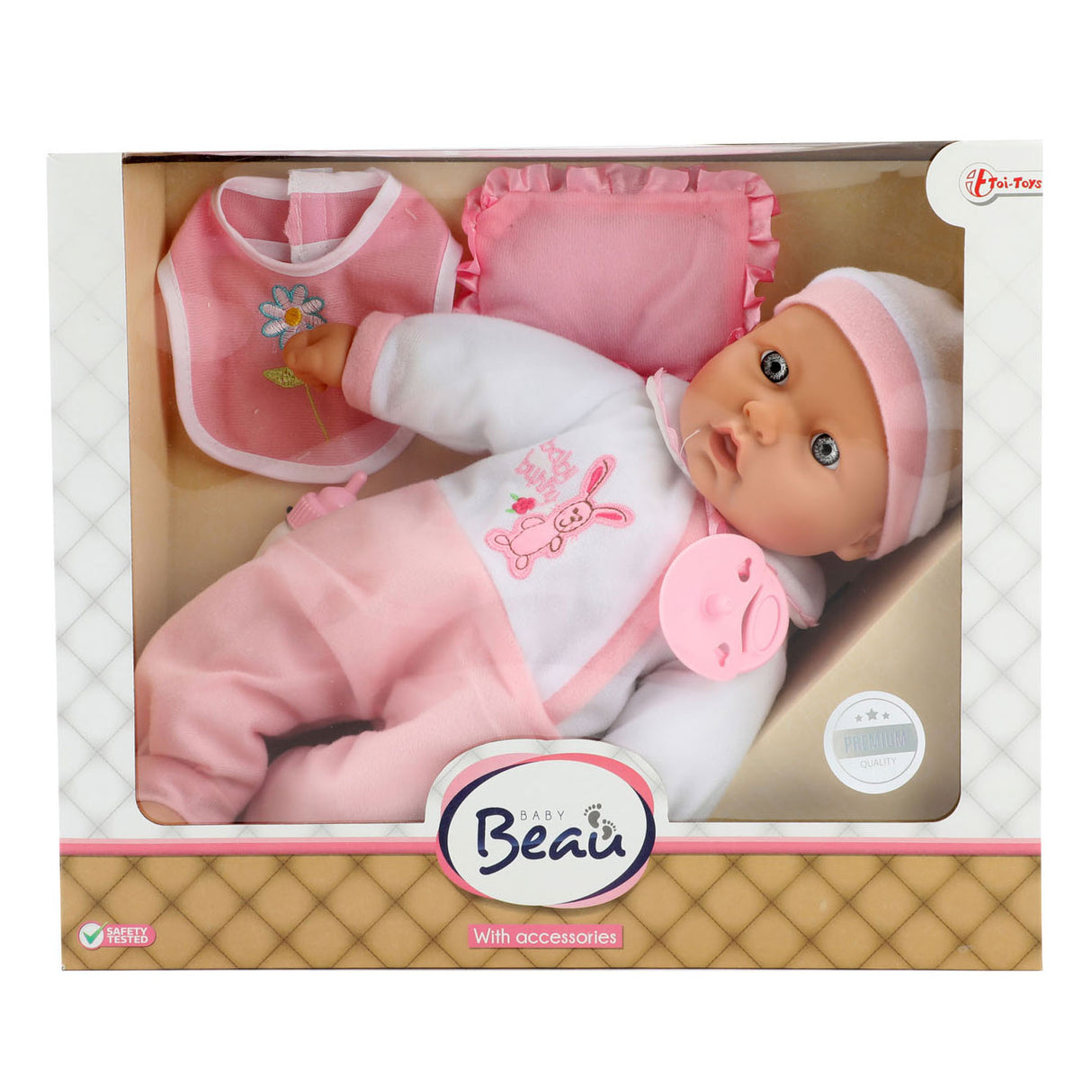 Toi-toys baby beau poupée avec biberon et bavoir, 40 cm